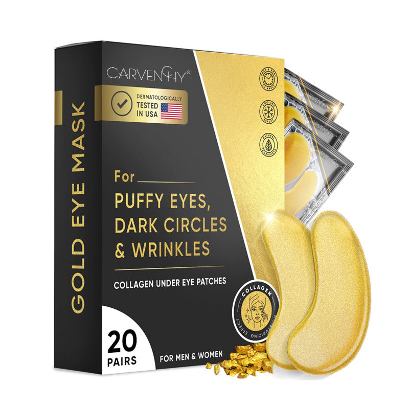 24K Gold Collagen Eye Mask – 20 Pairs | Anti-Wrinkle & Dark Circle Treatment