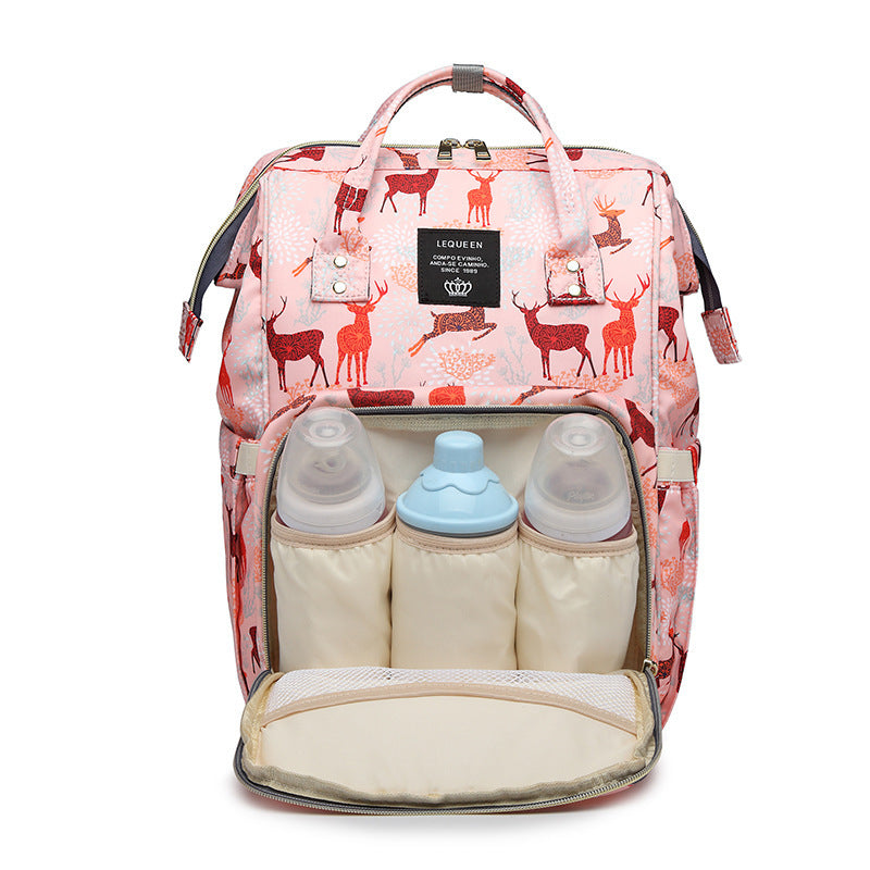 Stylish Baby Diaper Backpack-Multi-Functional Travel Bag for moms
