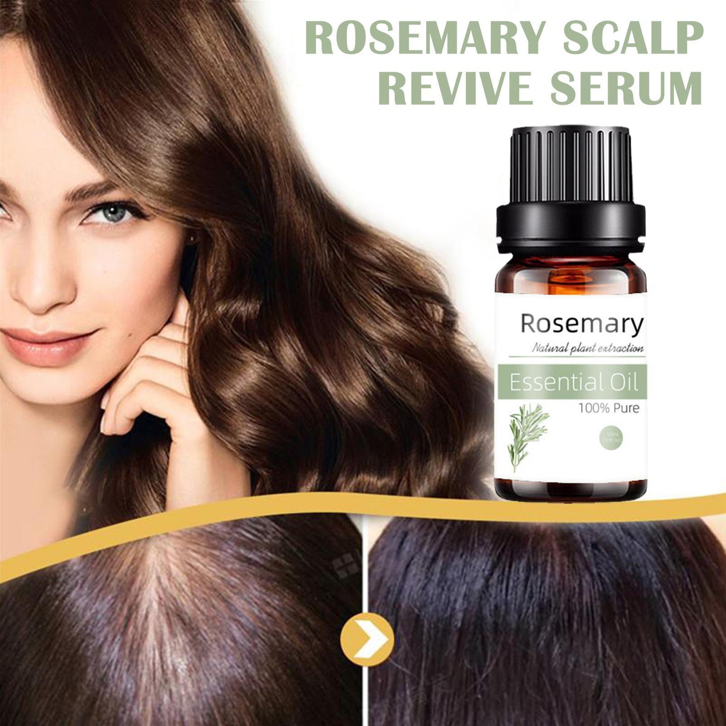 “Rosemary Essential Oil – Natural Hair Growth & Scalp Care (10ML) Beauty Salon Facial Massage Essential Oil