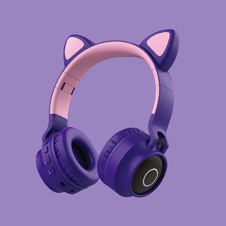 Cute Bear Wireless Headphones for Kids-Bluetooth Headset with Soft Ears