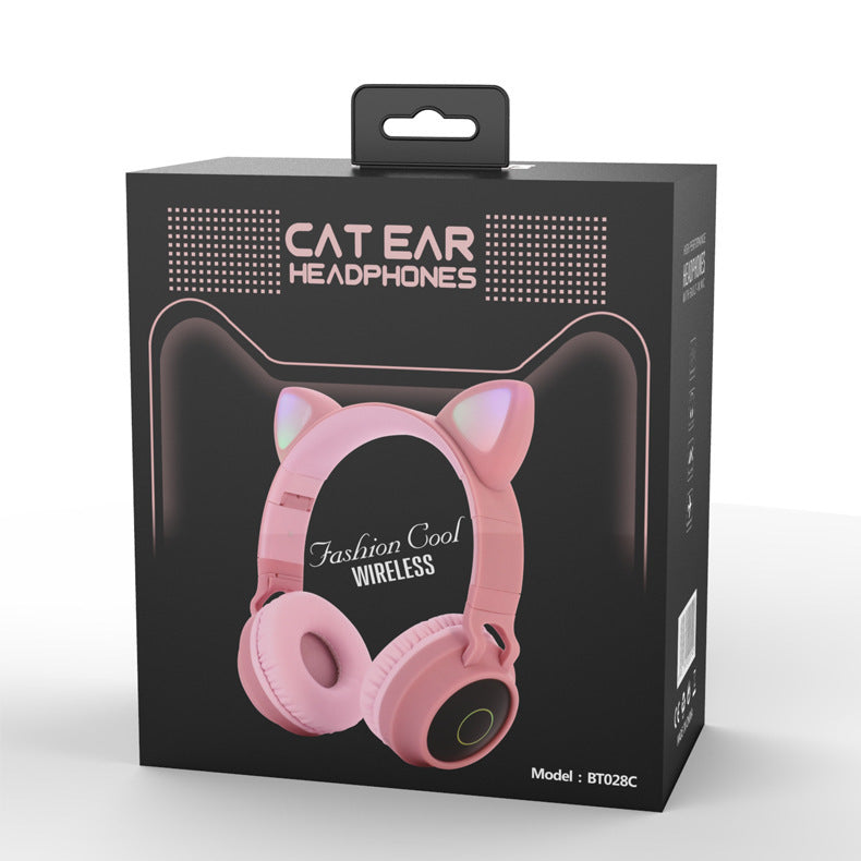 Cute Bear Wireless Headphones for Kids-Bluetooth Headset with Soft Ears