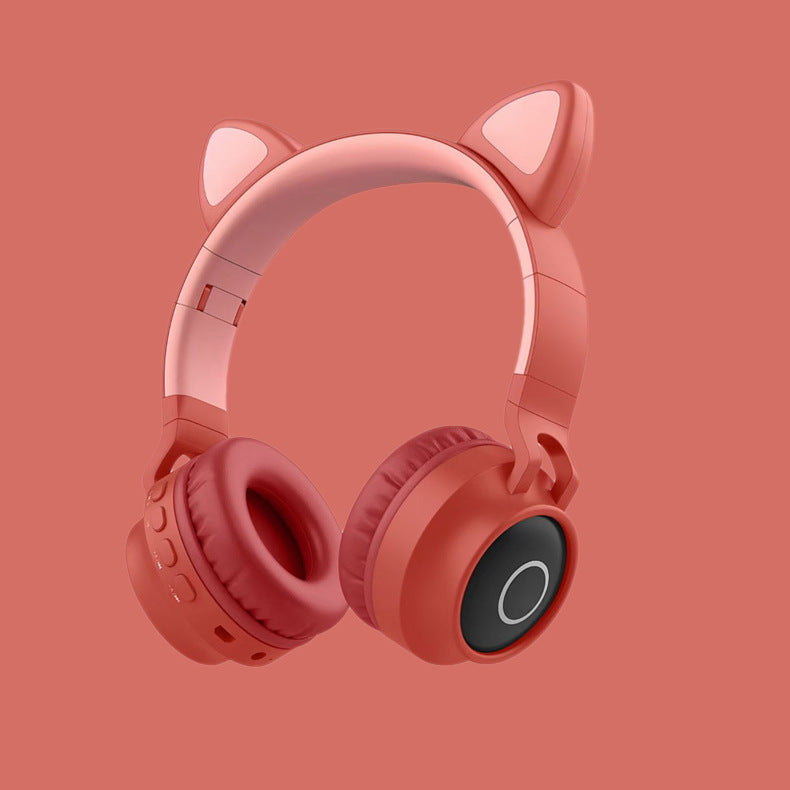 Cute Bear Wireless Headphones for Kids-Bluetooth Headset with Soft Ears