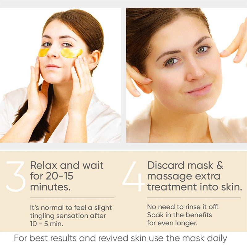 24K Gold Collagen Eye Mask – 20 Pairs | Anti-Wrinkle & Dark Circle Treatment