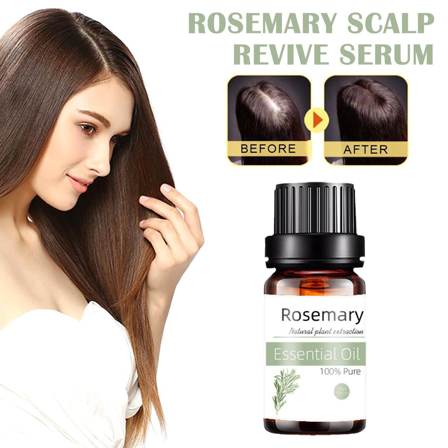 “Rosemary Essential Oil – Natural Hair Growth & Scalp Care (10ML) Beauty Salon Facial Massage Essential Oil