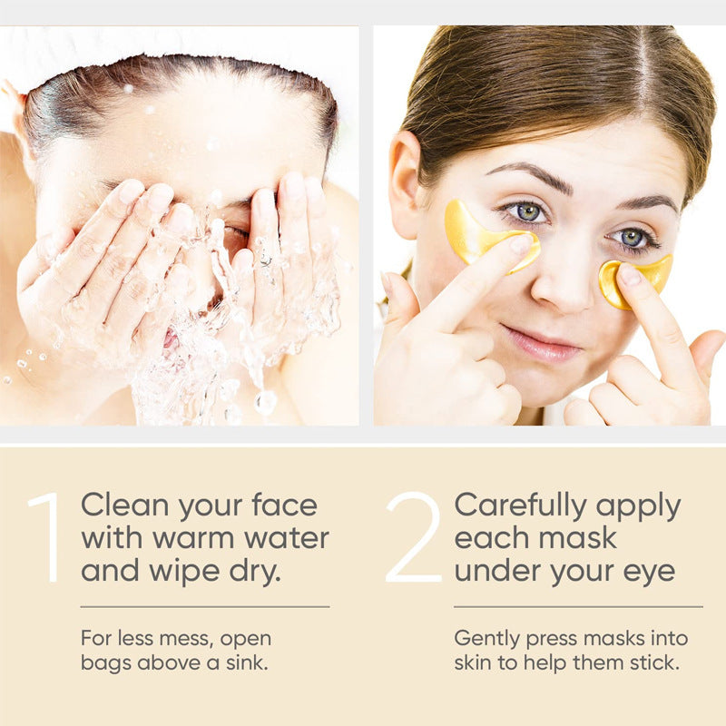 24K Gold Collagen Eye Mask – 20 Pairs | Anti-Wrinkle & Dark Circle Treatment