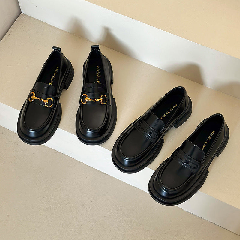 Stylish Black Chain Loafers β Chic & Comfortable Everyday Shoes