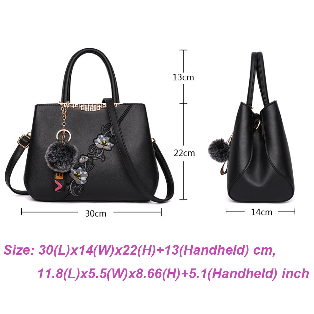 Elegant Grey & Black Handbag
