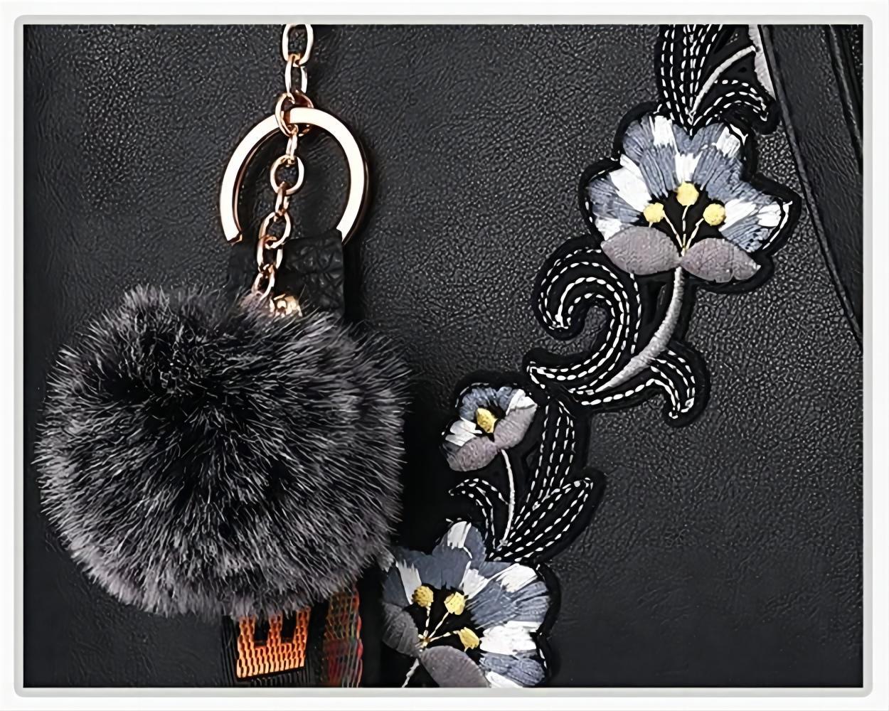 Elegant Grey & Black Handbag